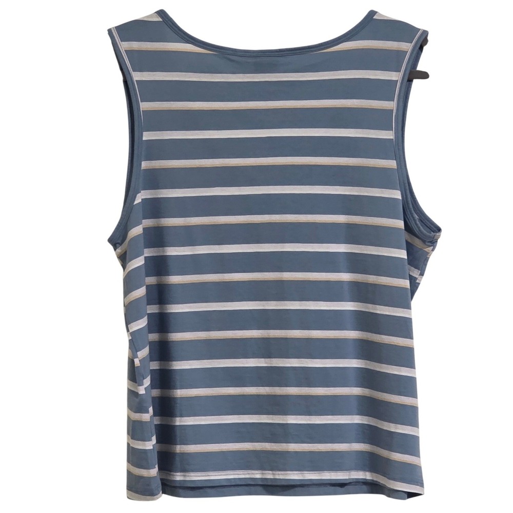 Patagonia Regenerative Organic Cotton Tank Top Women Large Sunset Stripes New - Picture 3 of 5